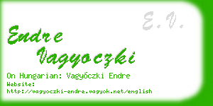 endre vagyoczki business card